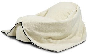 Kremowy dziecięcy worek do siedzenia z materiału bouclé Cocoon 80 – SLOWDOWN