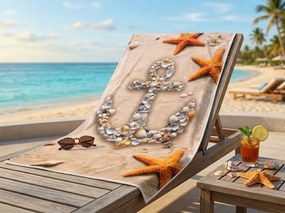 Szybkoschnący ręcznik plażowy NAUTICA kolorowy 70 x 140 cm, 100% mikrofibra