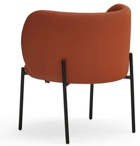 Pomarańczowy fotel z imitacji skóry Mogi – Teulat