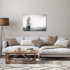 Obraz na szkle - Statek płynący po oceanie (70x50 cm)