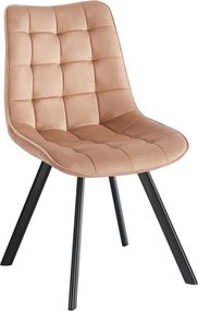 Pikowane krzesło do jadalni J265, tkanina velvet
