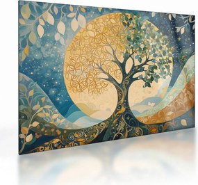 Obraz na szkle – Drzewo życia w księżycu (70x50 cm)
