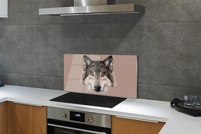 Panel Szklany Artystyczny Portret Wilka