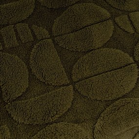 Zielony koc z mikropluszu 130x160 cm Mid Century – Casa Selección