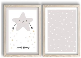 Obrazki dziecięce zestaw 2 szt. 53x78 cm Sweet Dreams – Wallity