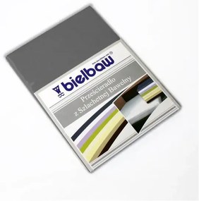 Prześcieradło bawełniane Bielbaw 220x210 ciemnopopielate GRENO