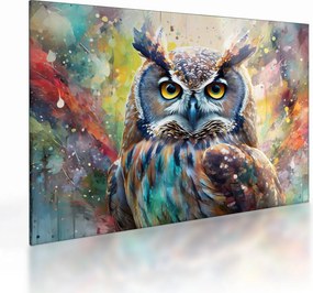 Obraz na szkle - Malowanie sowy (70x50 cm)