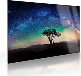 Obraz na szkle - Odpoczynek pod gwiazdami (70x50 cm)