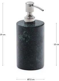 Ciemnozielony marmurowy dozownik do mydła 200 ml Elenei – Kave Home