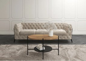 Stolik kawowy Dancan ARENA / czarna podstawa / dębowy