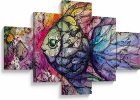 Obraz - Kolorowa rybka (125x70 cm)