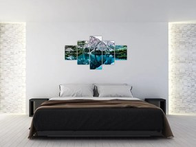 Obraz jeziora w Alpach (125x70 cm)
