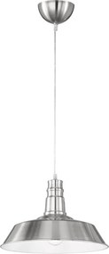 Metalowa lampa wisząca w kolorze matowego srebra z metalowym kloszem ø 36 cm Will – Reality