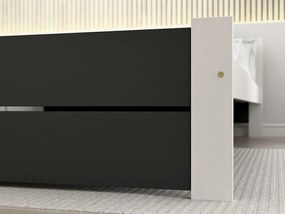 Łóżko IKAROS DOUBLE 160 x 200 cm, antracyt/biały Stelaż: Bez stelaża, Materac: Bez materaca