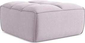 Pufa - z tkaniny welwetowej - lawendowy - KALAI
