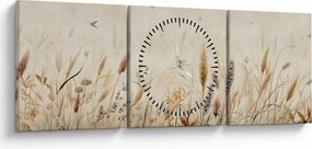 Obraz - Dzika łąka (z zegarem) (90x30 cm)