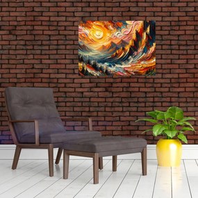 Obraz - Góry oświetlone słońcem (70x50 cm)