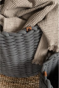 Tekstylny koszyk ø 40x40 cm Peach Skin Round XL – Bigso