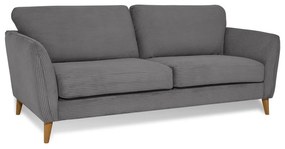 Ciemnoszara sztruksowa sofa 206 cm Paris – Scandic