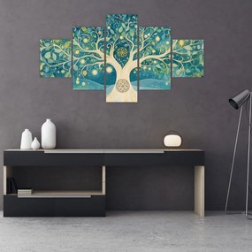 Obraz – Magiczne drzewo ze spiralami (125x70 cm)