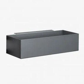 Modułowy Zewnętrzny Kosz Na Przechowywanie Do Kuchni Ze Stali Savona Grafitowa Szarość & 30 X 10 Cm - Sklum