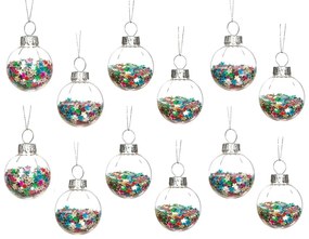 Szklane bombki zestaw 12 szt. ø 3 cm Disco Stars Mini – Sass &amp; Belle