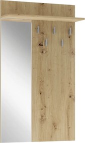 Wieszak do przedpokoju z lustrem Lima PR1 Halmar dąb artisan