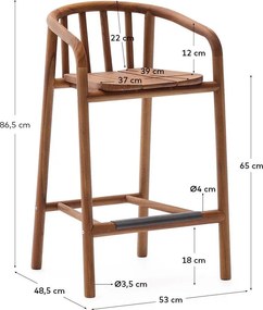 Drewniany hoker ogrodowy w naturalnym kolorze Turqueta – Kave Home