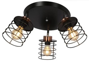 Czarna metalowa lampa sufitowa Glob – Candellux Lighting