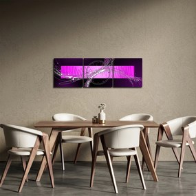 Abstrakcyjny obraz (z zegarem) (90x30 cm)