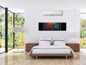 Obraz – Drzewo pełne kolorowych serc (170x50 cm)