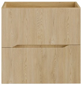 Szafka pod umywalkę NORDIC CREMONA 2S 60cm dąb cremona z umywalką nablatową WIKI COMAD
