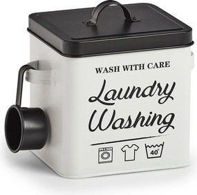 Puszka na proszek do prania LAUNDRY, z miarką i pokrywką