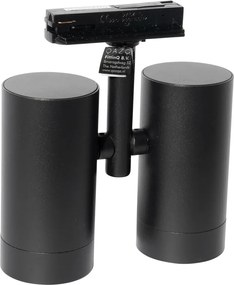 Nowoczesny 1-fazowy reflektor szynowy czarny 2-światła - Iconic Scopio