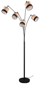 Czarno-naturalna lampa stojąca (wys. 200 cm) Bolzano – Trio