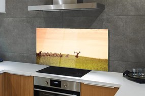 Panel nad Blat Kuchenny Stado Jeleni o Poranku