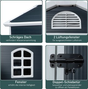 Dom Ogrodowy Outsunny z Wentylacją, Szary