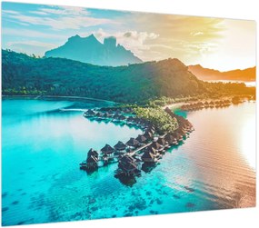 Obraz na szkle - Bora Bora (70x50 cm)