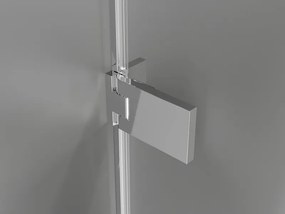 Mexen Lunar-F drzwi prysznicowe składane lewe 75 cm, transparent, chrom - 836-075-000-01-00-L