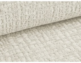 Kremowe tapicerowane łóżko dwuosobowe ze schowkiem i stelażem 160x200 cm Noho – Makamii