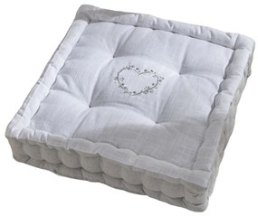 Poduszka do siedzenia na podłodze CONSTANCE, muślinowa bawełna, 40 x 40 x 10 cm