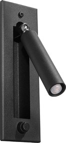 Kinkiety Nowoczesny Enif, Stal - 1 Źródło - L.6.5 X H.20 Cm - Czarny