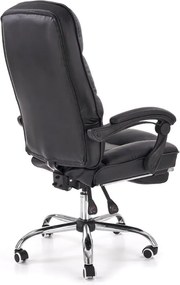 Tapicerowany fotel biurowy z podnóżkiem Alvin