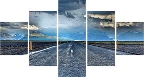 Obraz drogi podczas burzy (125x70 cm)