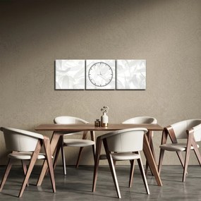 Obraz - Płatki (z zegarem) (90x30 cm)