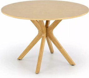 Okrągły stół Nikolas z forniru dębowego 120 cm w kolorze dąb naturalny