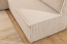 Narożnik Solvero Mini z funkcją spania lewostronny - jasny beż plusz Tilia 01