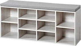 Kesper 15931 Szafka na buty z siedziskiem, biały, 103,5 x 48 x 29,5 cm