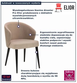 Beżowe tapicerowe krzesło E52125
