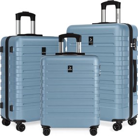 Zestaw walizek podróżnych NEW YORK, 3-elementowy, ABS, jasnoniebieski Deuba